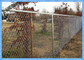 Galvanized Chain Link Fence Privacy Fabric  / Mesh Fabric High Carbon Steel Wire