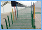2.5 متر عرض مسحوق المغلفة سياج معدني منحني / 3D شبكة أسلاك السياج باللون الأزرق