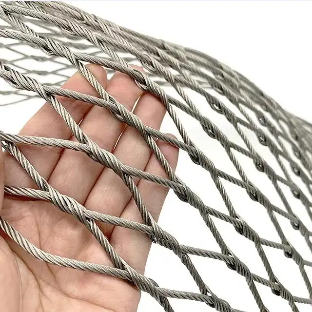 عالية الجودة حوض السباحة الحديد شبكة السياج المرنة الفولاذ المقاوم للصدأ الحبل الحديقة شبكة حديقة الحيوان Fenc USA شبكة السياج 1