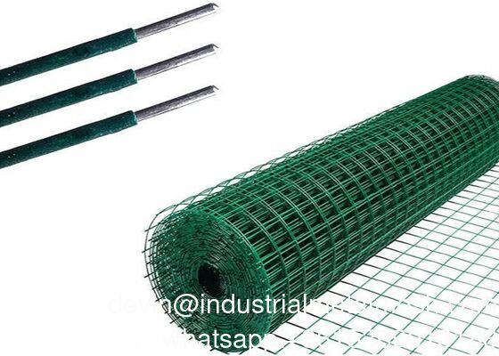 لفافة شبكة سلكية مجلفنة بالجملة، فتحة مربعة، شبكة قفص دجاج فولاذية ملحومة مع طلاء PVC
