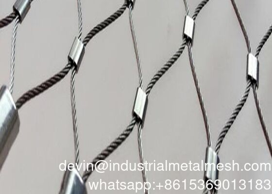 الحيوانات المرنة الحياكة الفولاذ المقاوم للصدأ حبل حبل شبكة الطيور