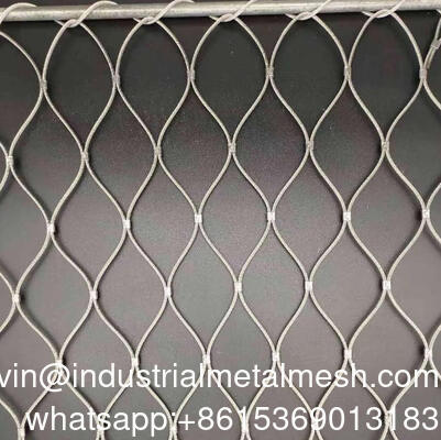 شبكة حبال من الفولاذ المقاوم للصدأ 304 316 / شبكة كابلات / جدار أخضر وشبكة أسلاك زخرفية للأمن