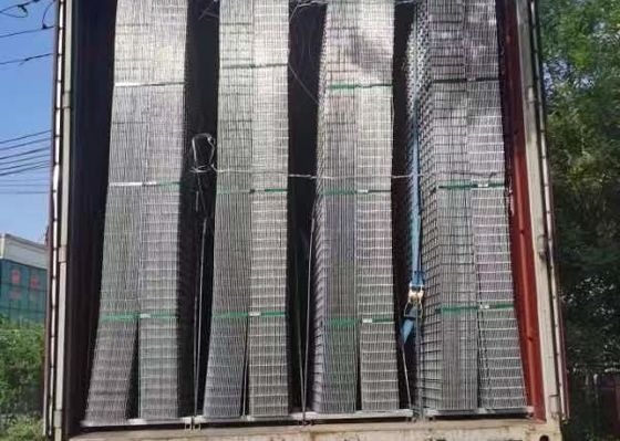 10 × 10 سم عالية التسليح المجلفن الملحومة ورقة شبكة سلكية للبناء
