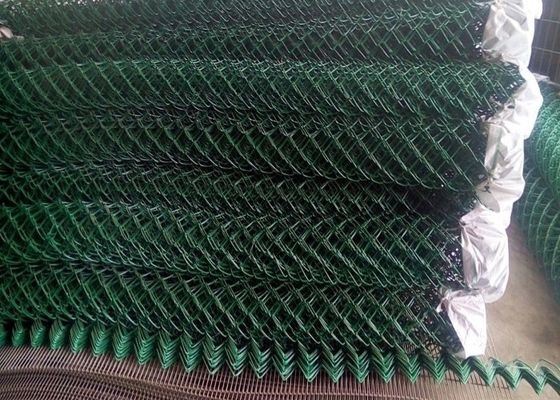 المجلفن البلاستيكية المغلفة شبكة أسلاك الماس سلسلة ربط السور لفة