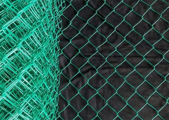 المجلفن البلاستيكية المغلفة شبكة أسلاك الماس سلسلة ربط السور لفة