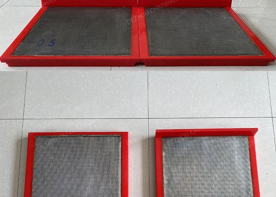 نسيج بسيط حفرة ستة أبعاد شكل 610 * 610 بوليوريثان PU 80-95 شاطئ شبكة سلكية