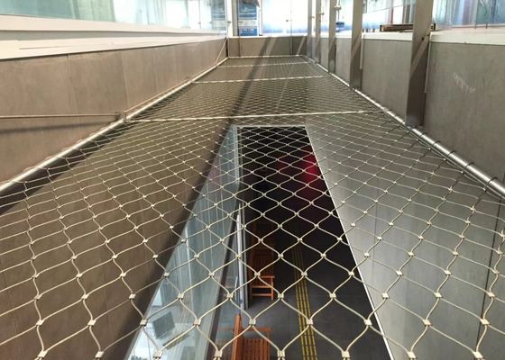 مرنة X تميل 1.2mm شبكة حبل فولاذي للدرابزين