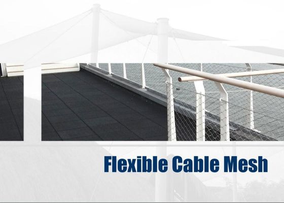 Ss316l 1-6mm 20x20mm شبكة حبل معقود من الفولاذ المقاوم للصدأ