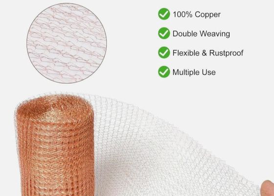 Copper Mesh 5inch x 32 feet Rust proof Copper Mesh Roll for Preventing Rodent