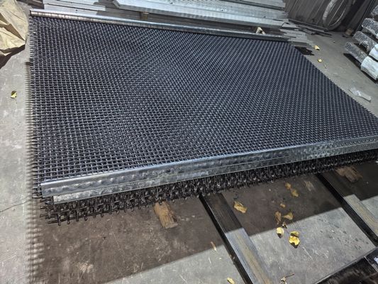 عالية الكربون الصلب مجعد شبكة الأسلاك المنسوجة بالاهتزاز