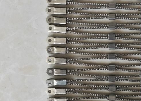 SS 304 316 حديقة الحيوانات مرنة شبكة القرد قفص سلك الحبل من الفولاذ المقاوم للصدأ للحديقة الحيوانية