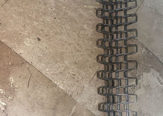 حزام ناقل شبكي سلكي مرن مسطح من الفولاذ المقاوم للصدأ