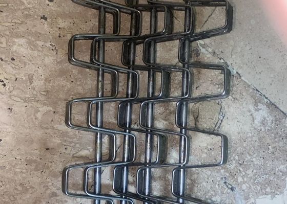 حزام ناقل شبكي سلكي مرن مسطح من الفولاذ المقاوم للصدأ