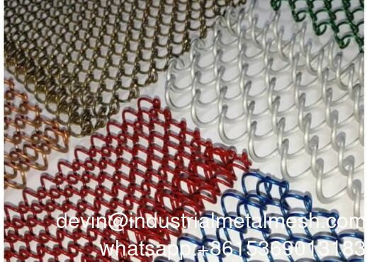 ستائر شبكية زخرفية من أسلاك النحاس، شبكة معدنية منسوجة من الفولاذ المقاوم للصدأ