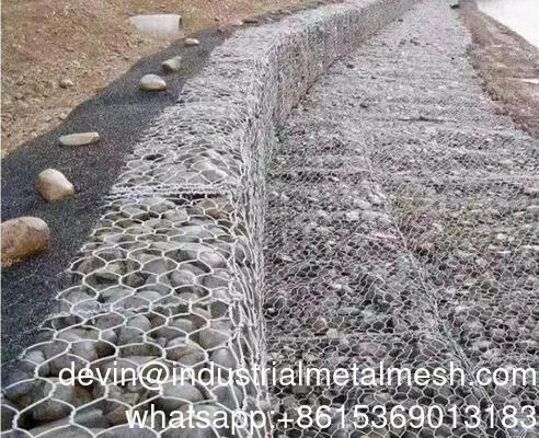 الحفاظ على الجدران غابيون شبكة الأسلاك السياج الصخر قفص مربع سلة غابيون