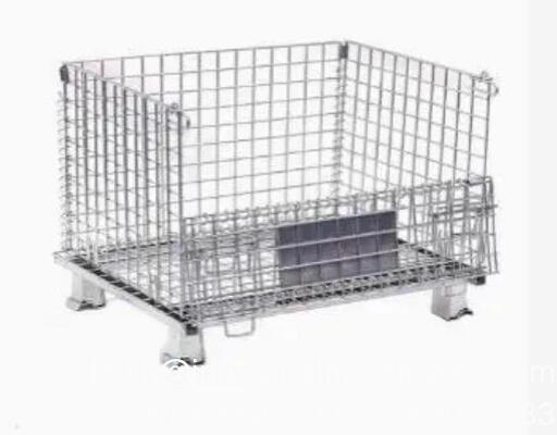 قفص شبكة الأسلاك مع 4 عجلات للتعامل مع المواد الصناعية