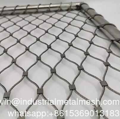 شبكة حبال من الفولاذ المقاوم للصدأ 304 316 / شبكة كابلات / جدار أخضر وشبكة أسلاك زخرفية للأمن