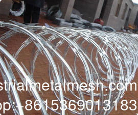 PVC الفولاذ المقاوم للصدأ Concertina شفرة الحلاقة الأسلاك الشائكة Bto-22
