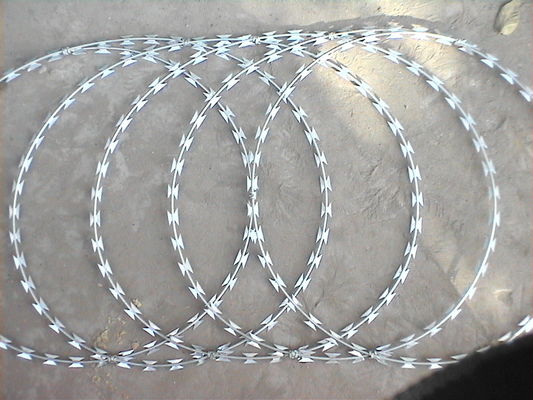 سلامة الشائكة Hdg Concertina Razor Wire Mesh 12x12 Bwg