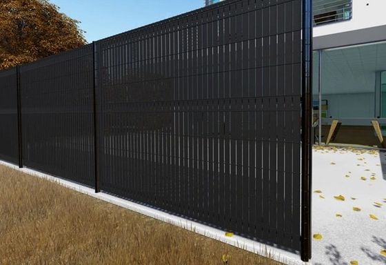 8 أقدام الخصوصية السياج المعدني المنحني 2.43m ارتفاع اللوحة 3d