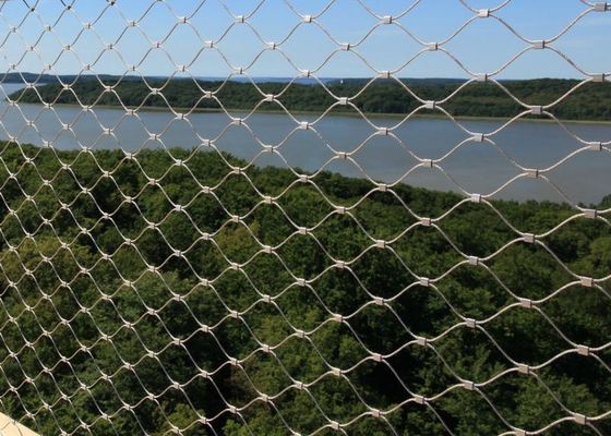 نوع الطويق المخصص Inox 316 Wire Rope Net الكابلات المرنة المصنوعة من الفولاذ المقاوم للصدأ Webnet X Tend Mesh