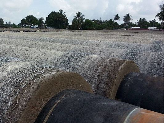 خطوط الأنابيب البحرية مكافحة الوزن الشبكة المطاطية لتعزيز طبقة الخرسانة من خط الأنابيب