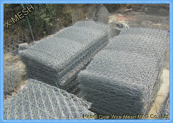 المجلفن سداسية 80X100mm Hesco شبكة سلكية التراب / التراب