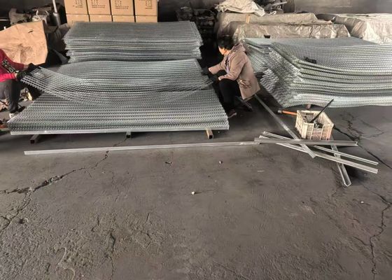 شبكة سلكية معدنية موسعة بسماكة 1.6 مم 1.2 × 2.4 م