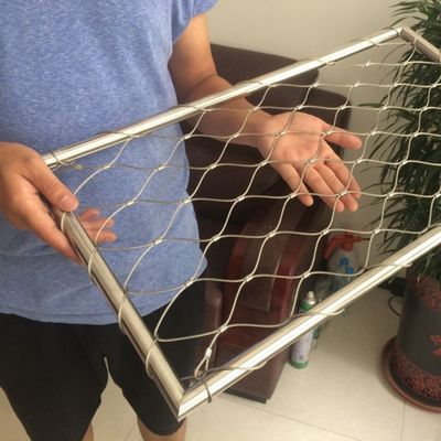 شبكة حبل سلكي من النوع المخصص Inox 316 شبكة كابل من الفولاذ المقاوم للصدأ المرن Webnet X Tend Mesh