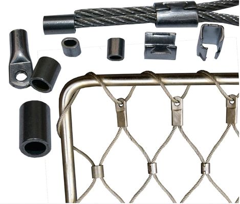 SS 304 316 حديقة الحيوانات مرنة شبكة القرد قفص سلك الحبل من الفولاذ المقاوم للصدأ للحديقة الحيوانية