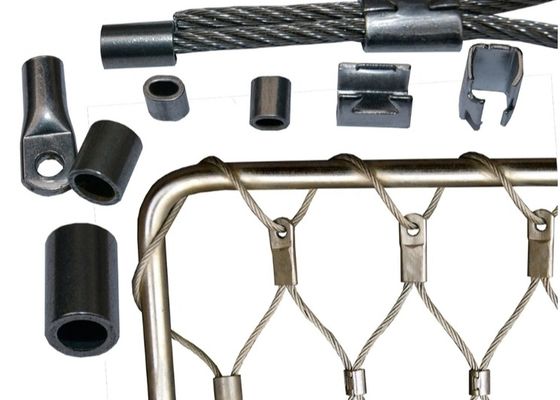 SS 304 316 حديقة الحيوانات مرنة شبكة القرد قفص سلك الحبل من الفولاذ المقاوم للصدأ للحديقة الحيوانية