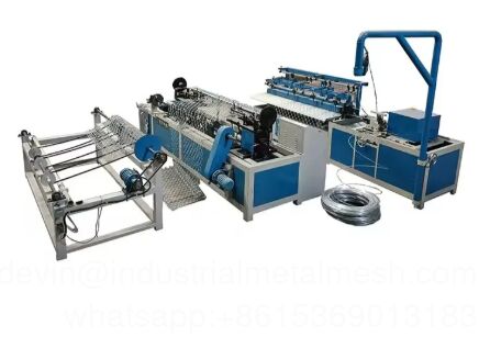 Diamond Wire Mesh Chain Link Fence Weaving Netting Making Machine for Baseball Field Protection