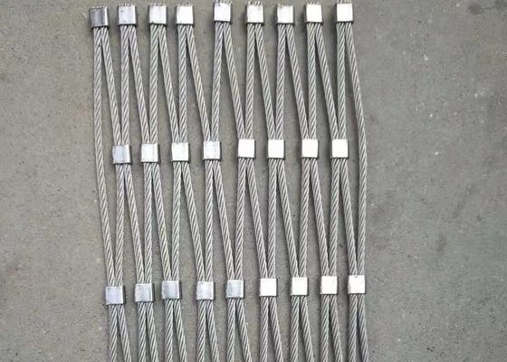 Ss 304 أسلاك الفولاذ المقاوم للصدأ حبل شبكة 20x20mm حماية ويندوز / حديقة الحيوان كبل